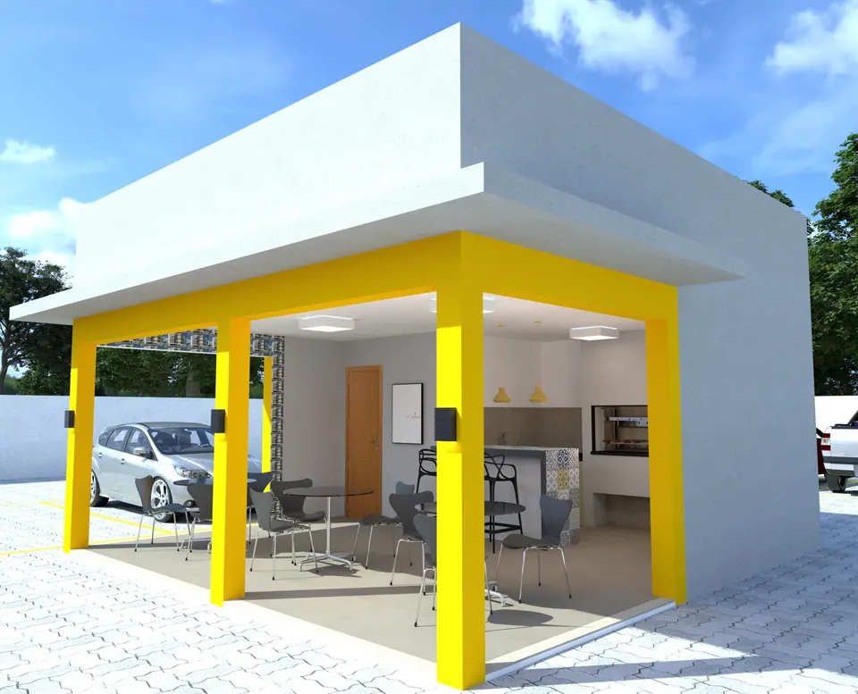 VIDA Residencial — Salão de festas com churrasqueira
